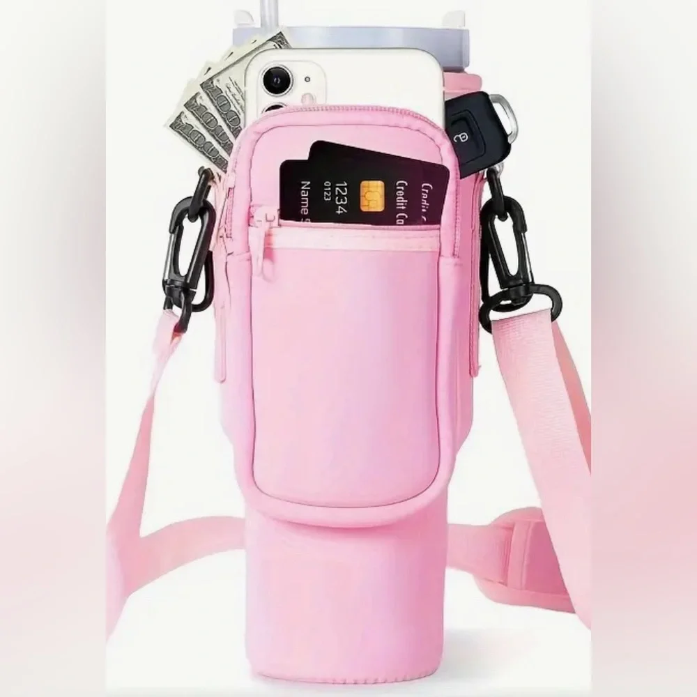 Insulated Water Cup Holder for 40oz Tumbler in Pink - Picture 1 of 3